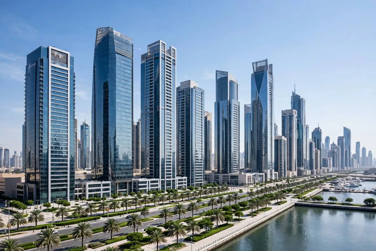 Outsourced accounting services in Dubai — Emirati business team reviewing monthly finance reports